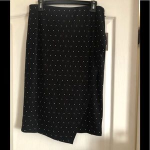 Vince Camuto Pin Dot Faux Wrap Tube Skirt